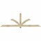 Ekena Millwork Redmond Rough Sawn Timber Gable Bracket, Douglas Fir, 96"W x 32"H x 4"D x 4"F, 8/12 Pitch GBW096X32X0404RED00RDF - alternate 1
